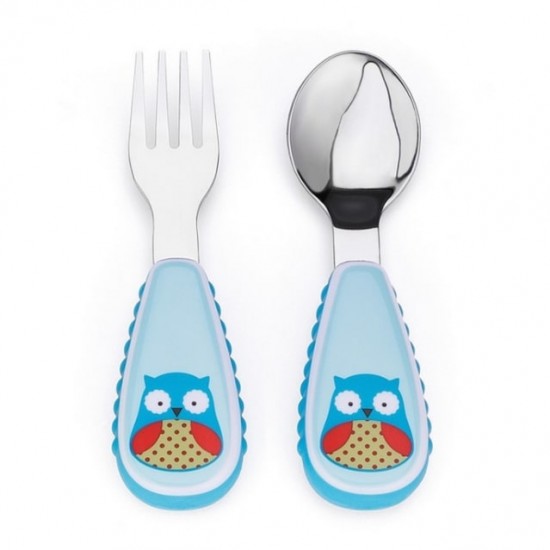Skip Hop Zoo Fork & Spoon Set - Owl