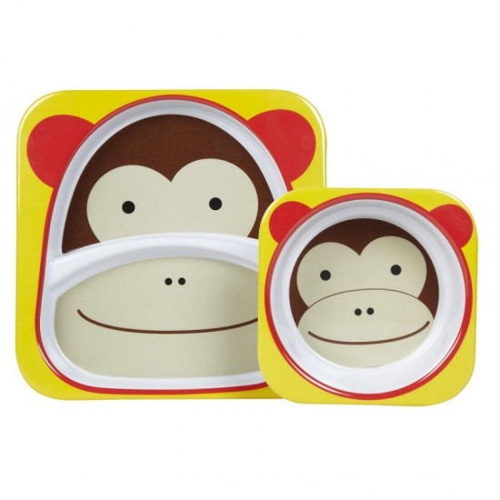 Skip Hop ZOO Melamine Plate & Bowl Set