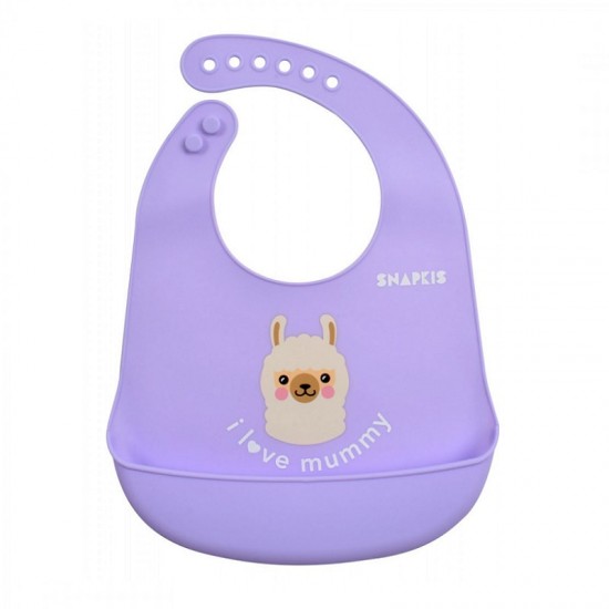 Snapkis Oh-So-Soft Silicone Bib - Llama