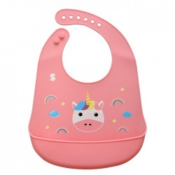 Snapkis Oh-So-Soft Silicone Bib - Unicorn