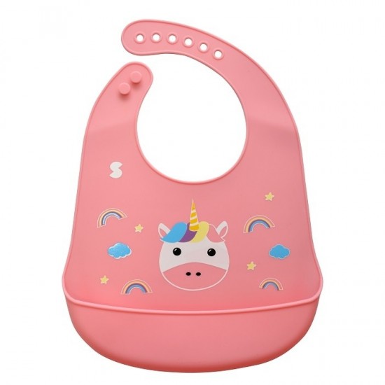 Snapkis Oh-So-Soft Silicone Bib - Unicorn