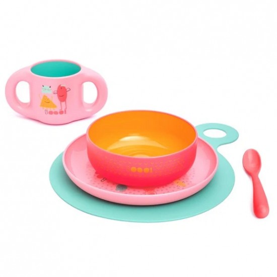 Suavinex Toddler Feeding Set - Pink