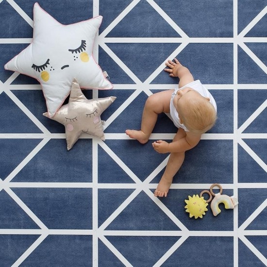 toddlekind Prettier Playmat - Nordic Petroleum (6 Tiles & 12 Edging Borders)