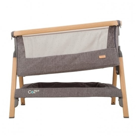 Tutti Bambini CoZee Bedside Crib - Oak/ Charcoal