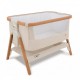 Tutti Bambini CoZee Bedside Crib - Scandinavian Walnut / Ecru
