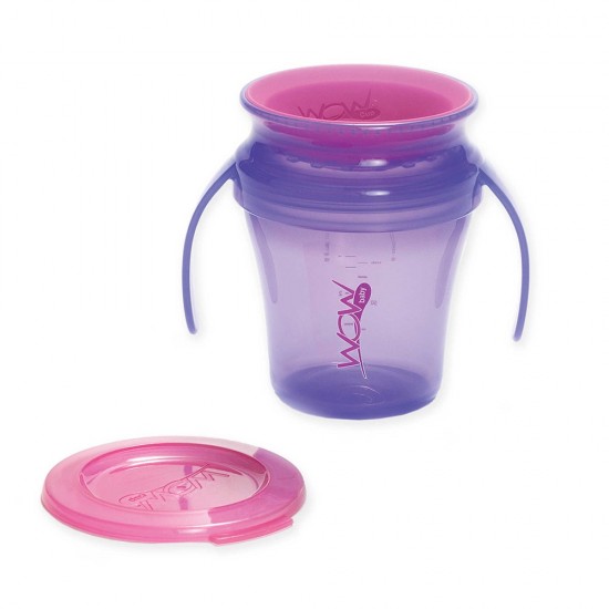 WOW Baby Translucent Spill Free Training Cup - Purple
