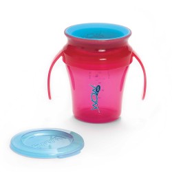WOW Baby Translucent Spill Free Training Cup - Pink