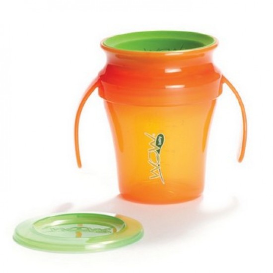 WOW Baby Translucent Spill Free Training Cup - Orange