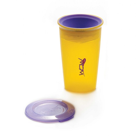 WOW Cup for Kids Translucent Spill Free Tumblers - Yellow