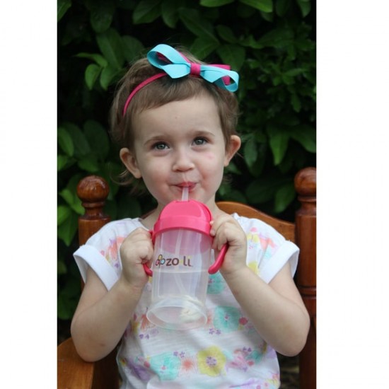 Zoli Bot Straw Sippy Cup ( 9 oz) - Pink
